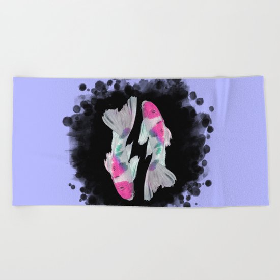 Don't Be Koi Beach Towel