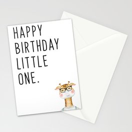 Happy Birthday Little One - Giraffe Stationery Cards
