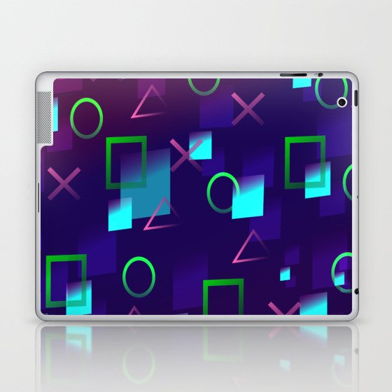 Abstract Play Station 4 Controller Buttons Laptop & iPad Skin