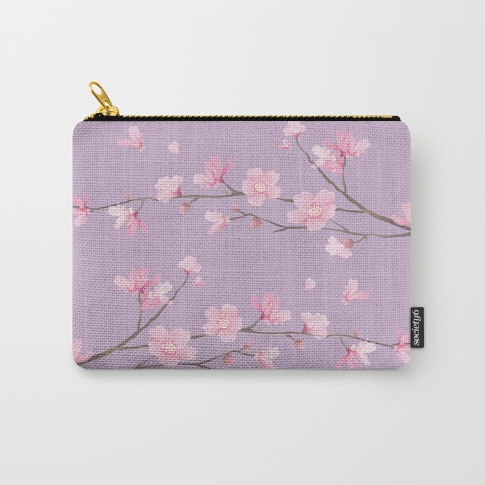 Cherry Blossom - Pale Purple Carry-All Pouch