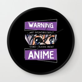Anime Warning Wall Clock