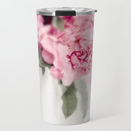 Gift Peony* Travel Mug | Stilllife, Floral, Faith, Bibleverse, Pink, Digitalmanipulation, Color, Green, Flowers, Photo 