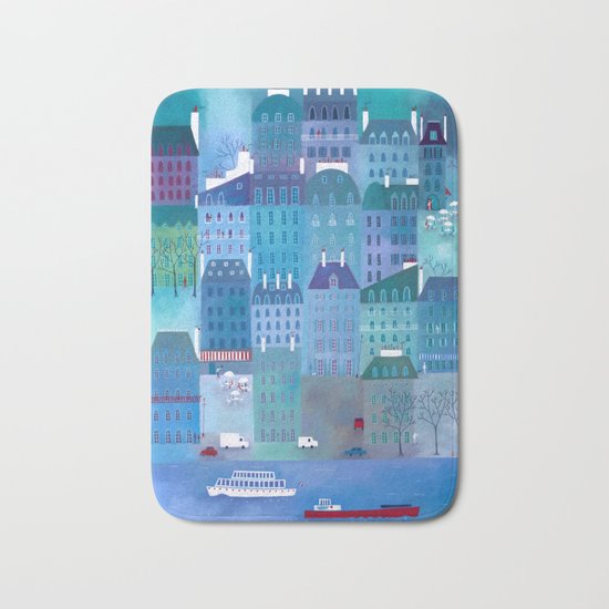 Paris Blues Bath Mat