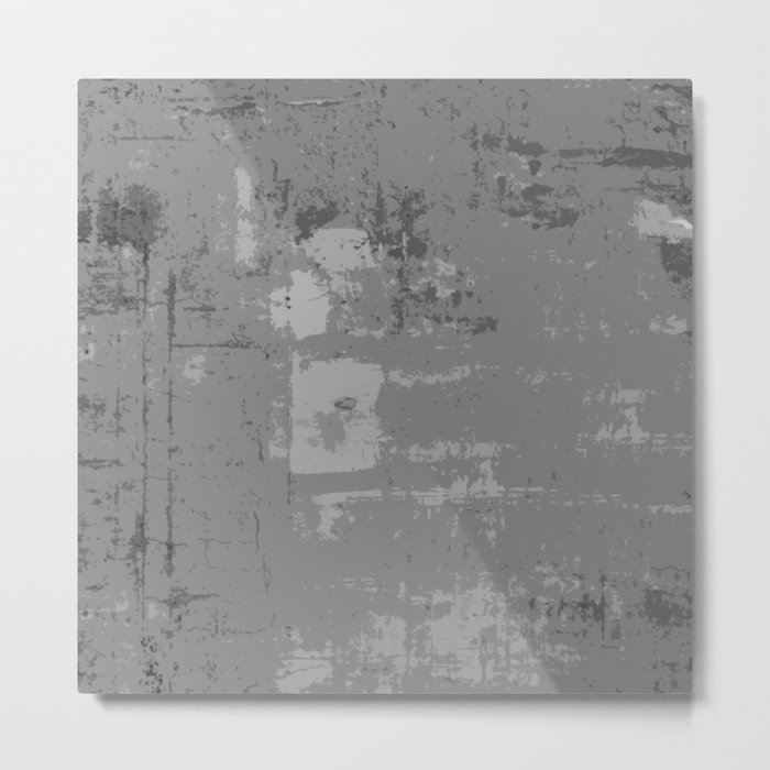 Industrial Grey Grunge Abstract Texture Concrete Pattern Metal Print