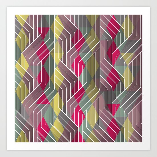 Decorative Pattern Triangles Art Print