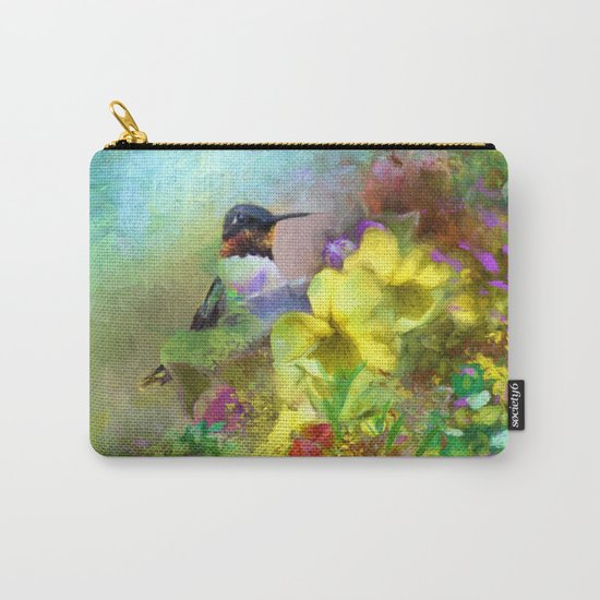Hummingbird Bouquet Carry-All Pouch