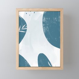 Seuledo 3 - Minimal Abstract Tropical Painting Framed Mini Art Print