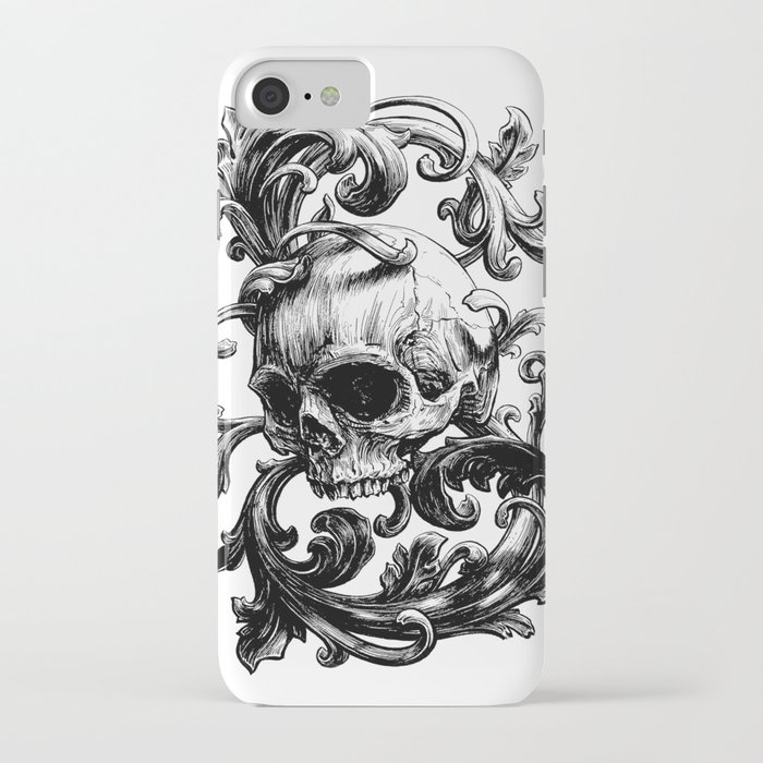 Acanthus skull iPhone Case