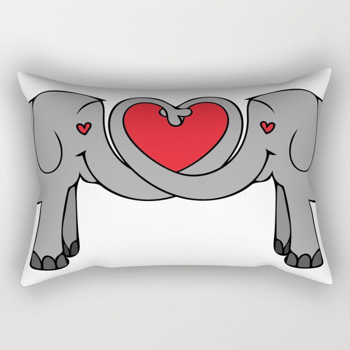 Elephant Heart Rectangular Pillow