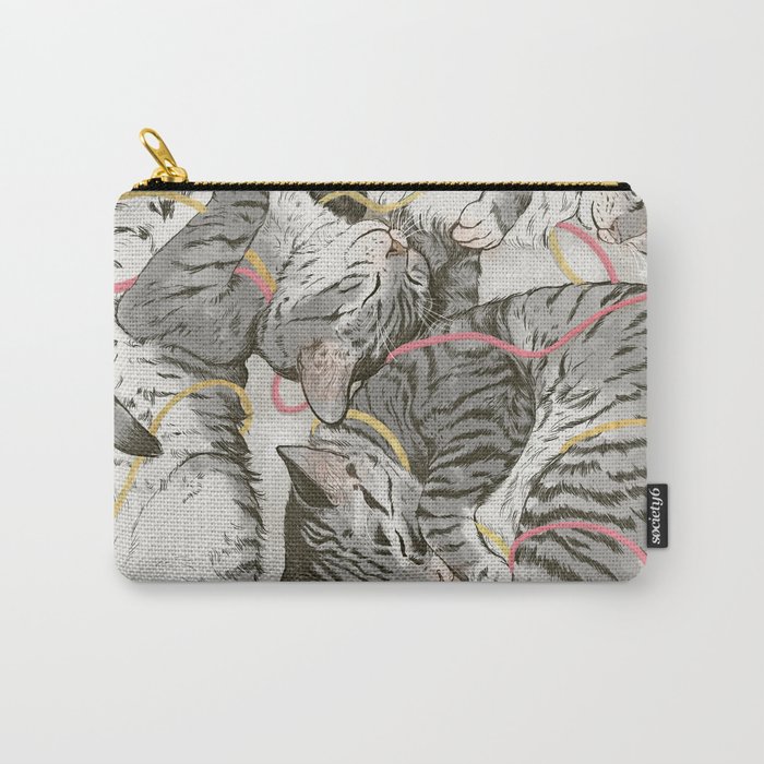cats gold and rose Carry-All Pouch