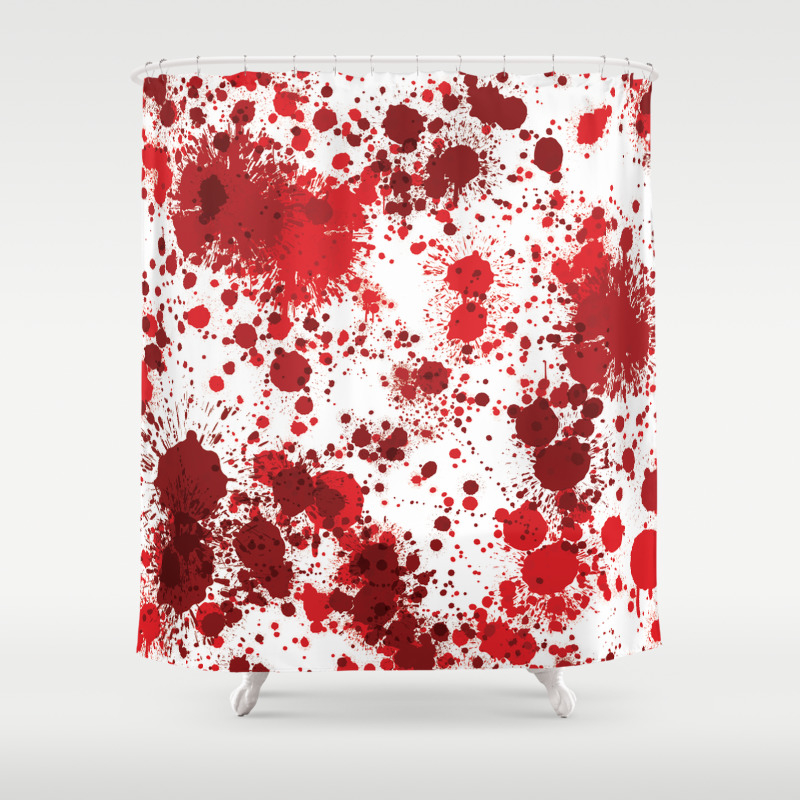 Blood Splatter Shower Curtain By Kshriver Society6