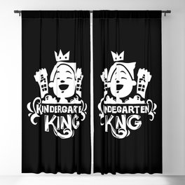 Kindergarten King Cute Kids Boys Slogan Blackout Curtain