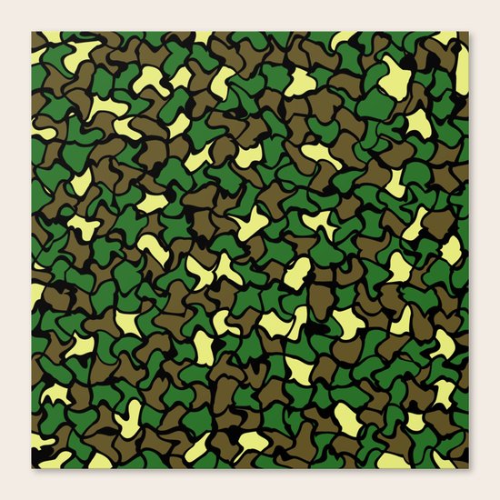 Camouflage Wobble Tile Pattern Canvas Print