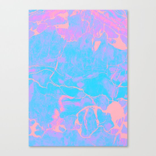 Pink and Blue Marble Canvas Print
