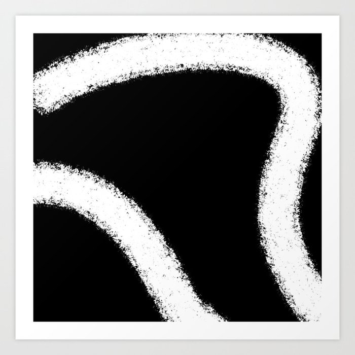 Black and white wave 2 Art Print