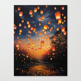 Wish Lanterns  Canvas Print