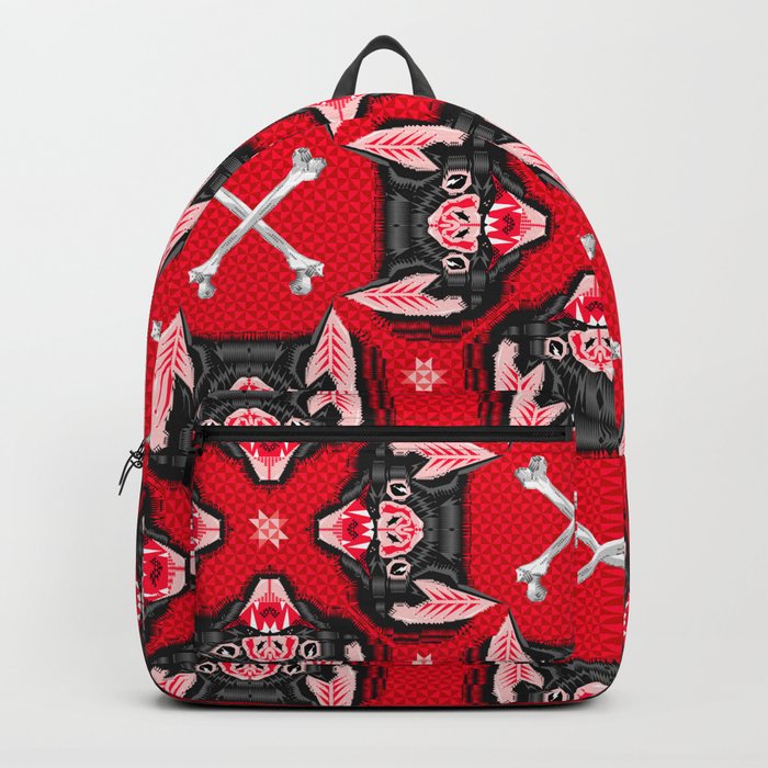 Vampire Bat Face Geometric Pattern Backpack by chobopop Society6