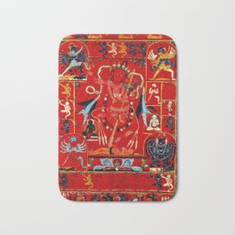 Vajrayogini Tantric Buddhist Deity Bath Mat | Graphicdesign, Lotus, Kali, Vajravarahi, Goddess, Blood, Deity, Crimson, Protection, Tibetanbuddhism 