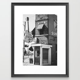 Sun Studio Memphis Tennessee Black and White Photography Framed Art Print