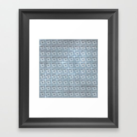 pattern (blue#1) Framed Art Print