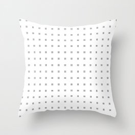 Minimal Black Lines on White - Modern Scandi Chic Geometric Block Print Pattern Throw Pillow