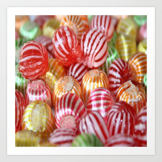 Striped Candy Art Print