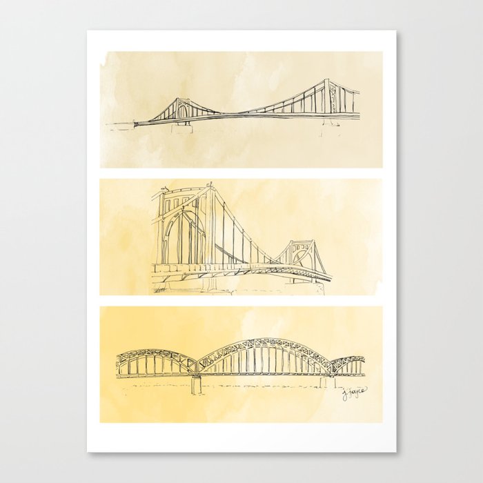 Pittsburgh Bridges Canvas Print