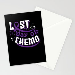 Purple Last Chemo Day November Pancreatic Cancer Stationery Card
