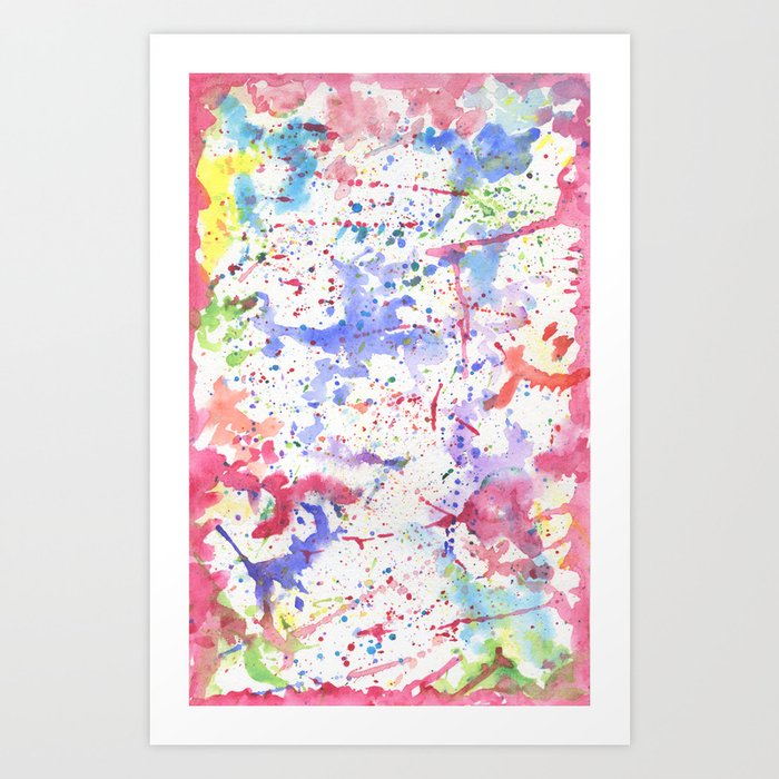Watercolor Splash Paint Splatter Art Print By Junepoppiesdesigns Society6