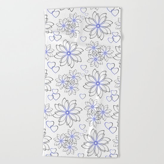 Cute floral pattern. Beach Towel