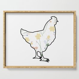 Floral Chicken Serving Tray