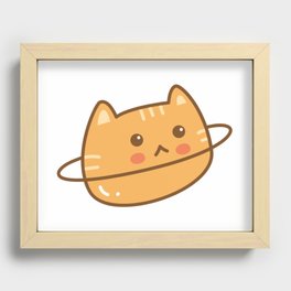 Planet cat Recessed Framed Print