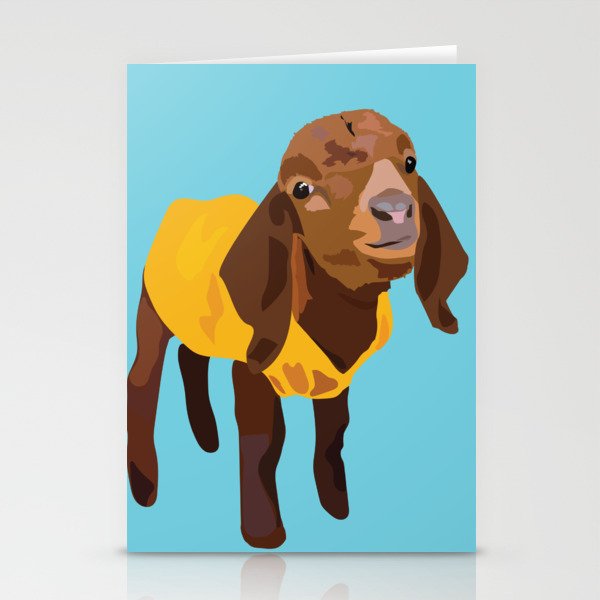 Goaty McGoatface - yellow Stationery Cards