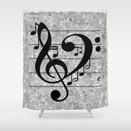 Love Music Shower Curtain