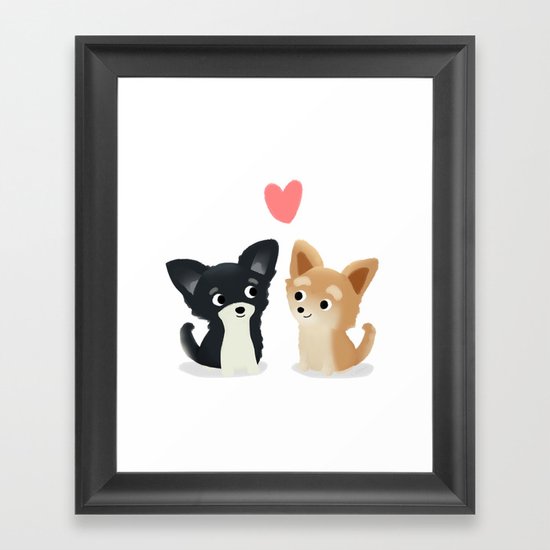 Chihuahua Love - Cute Dog Series Framed Art Print