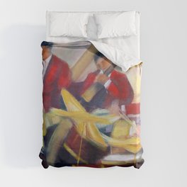 Bourbon Street Nocturnal African American Jazz Band musical portrait painting by Maurice Fillonneau, CC BY-SA 3.0 <https://creativecommons.org/licenses/by-sa/3.0>, via Wikimedia Commons Duvet Cover