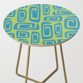 Mid Century Modern Cosmic Abstract 536 Blue and Green Side Table