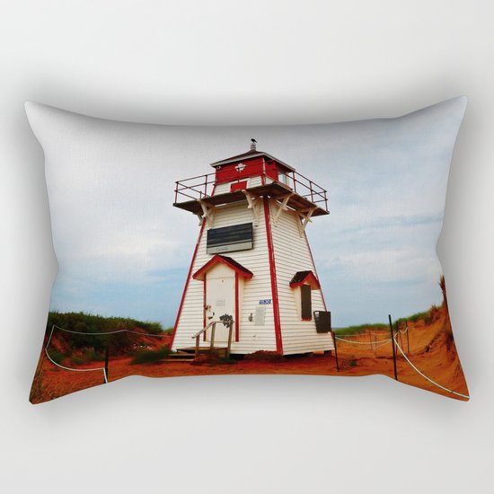 Crow on the Lighthouse Rectangular Pillow