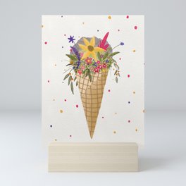 The spring flowers ice-cream Mini Art Print