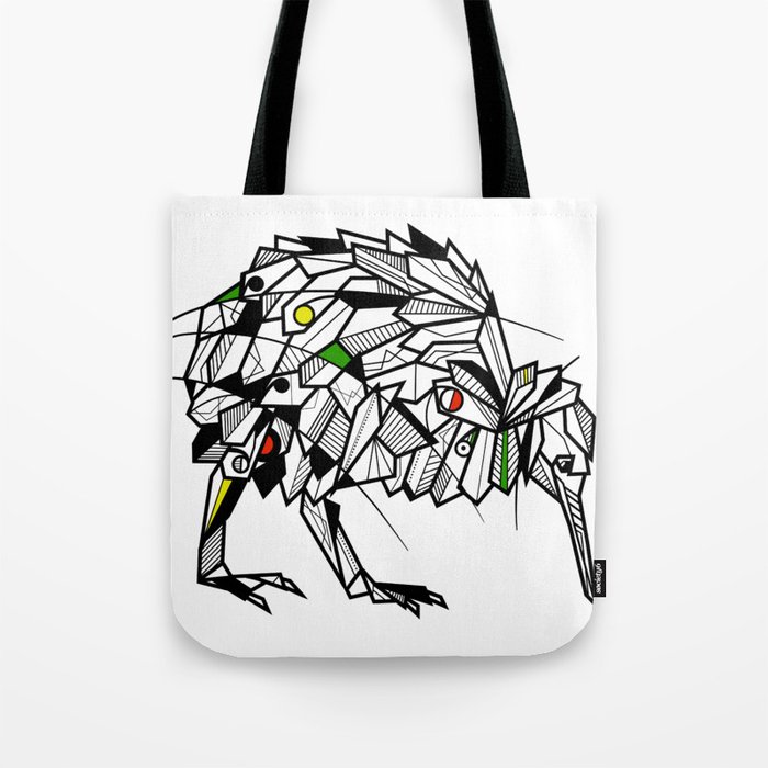 Kiwi Bird Geometric Tote Bag