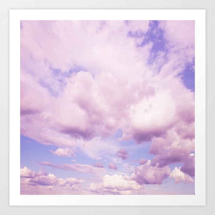 Pink Clouds In The Blue Sky Decor Society6 Art Print By Pink Clouds In The Blue Sky Decor Society6 Art Print