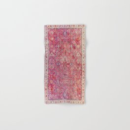 Pink Vintage Antique Oriental Traditional Moroccan Original Artwork Hand & Bath Towel