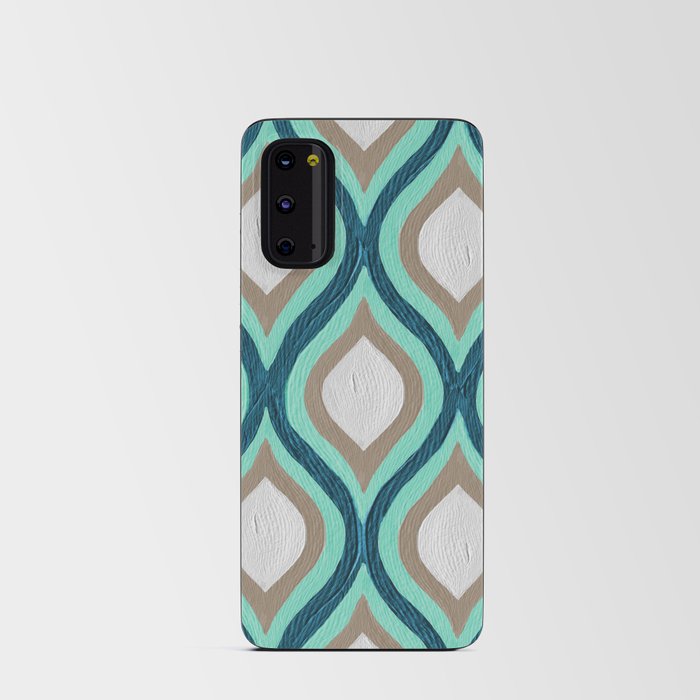 Optical Waves – Teal & Turquoise Android Card Case