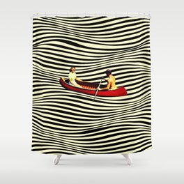 Illusionary Boat Ride Shower Curtain