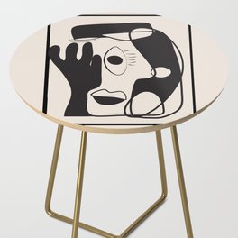 Abstract Line Portrait 01 Side Table