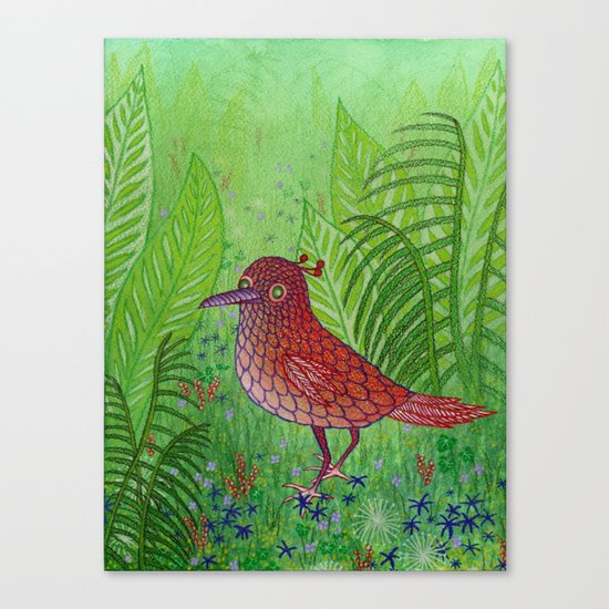 Red Bird Canvas Print