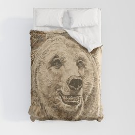 Grizzly Bear Greeting Comforter