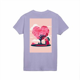 love tree with couple Kids T Shirt