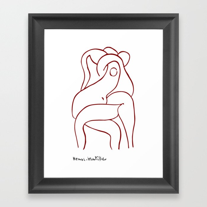 Matisse - The Entwined Lovers 1948 Artwork Reproduction Framed Art Print