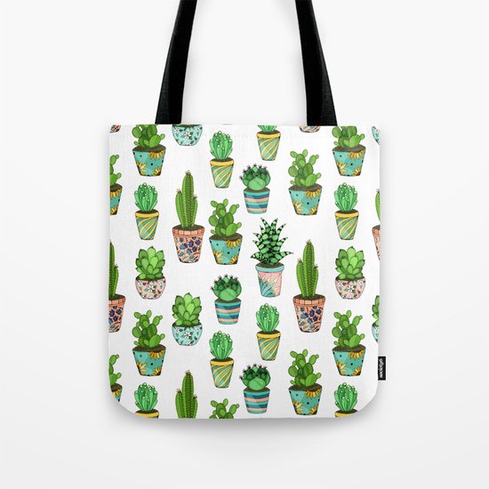 Green cactus Tote Bag
